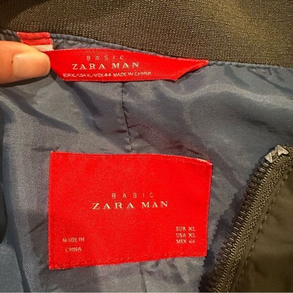 EUC Zara Men’s Basic Olive green bomber jacket. Size XL (fits like L) - Picture 7 of 8